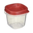 thumbnail image 2 of Rubbermaid TakeAlongs Mini Deep Square Food Storage Containers, 118 mL (0.5 Cup), Ruby Red, 6 Pack, 2 of 6