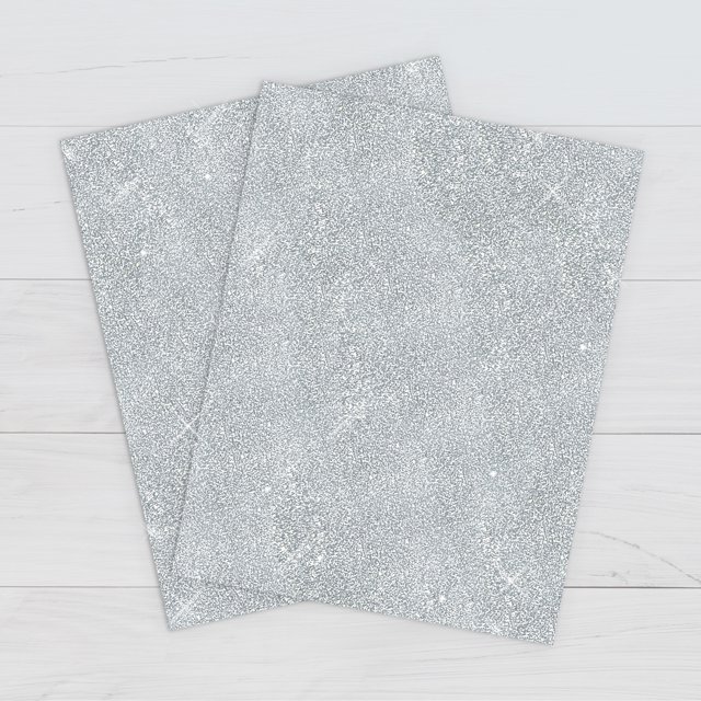 PrintWorks Printable Glitter Cardstock 8.5"X11" 15/Pkg-Silver -PW00515
