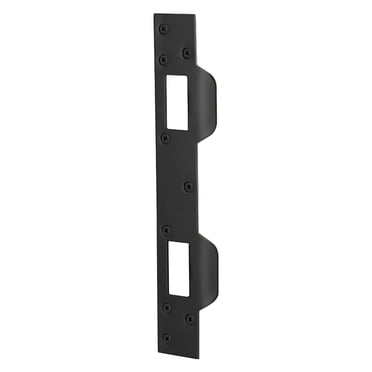 Plaque de Frappe de Porte de Sécurité pour Centre de Trou de 5-1/2 Po à 6 Po en Métal Robuste Noire