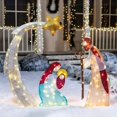 thumbnail image 3 of Nativity Scene Statue 1 Set Decorative with LED Light Fashion Christmas Holy Family Statue Garden Lawn Backyard Party, 3 of 4