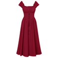 thumbnail image 1 of HNMKIU Elegant Corset Dress Women's Lace Midi Dress Gothic Red,S, 1 of 2
