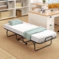 thumbnail image 4 of Costway Lit Pliant avec Matelas 74 Pouces x 31 Pouces Format Couchette Lit d'Appoint Roulant Gain de Place, 4 of 10