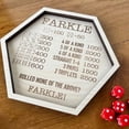 thumbnail image 4 of Farkle Dice Game Wooden Tray, Handcrafted Board With Storage, Family Strategy Game Classic Dice Play For All Ages, 4 of 6