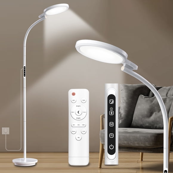 Shomterade Lampe sur Pied DEL Happy Lamp, Sans UV, 10 000 Lumens, 5 Niveaux de Luminosité - Bureau/maison