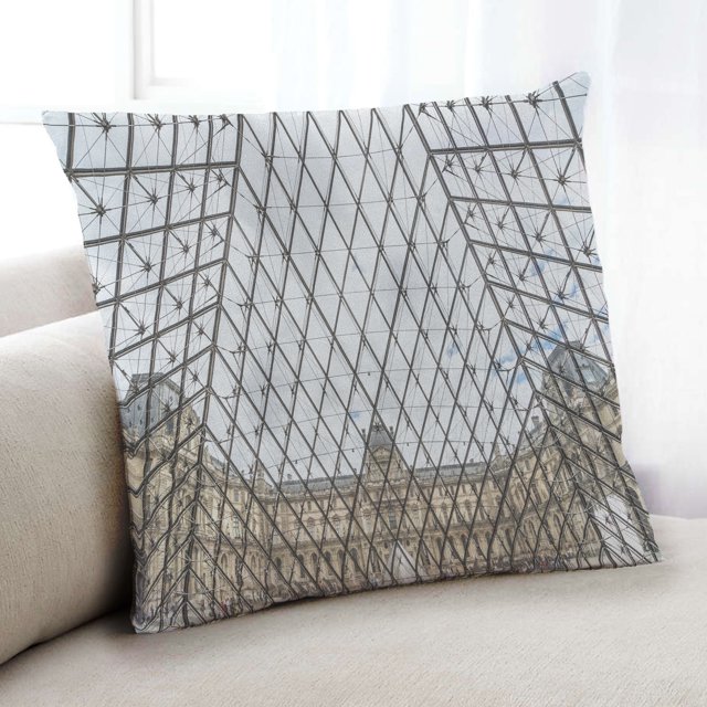 Ahgly Company Sites Louvre Museum Coussin d'Intérieur, 18 Pouces par 18 Pouces