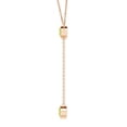 thumbnail image 2 of Angara Collier en Péridot Naturel - Collier Style Lariat en Péridot Rond Serti Clos 2,8 ct en Or Rose 14K pour Femmes, 2 of 8