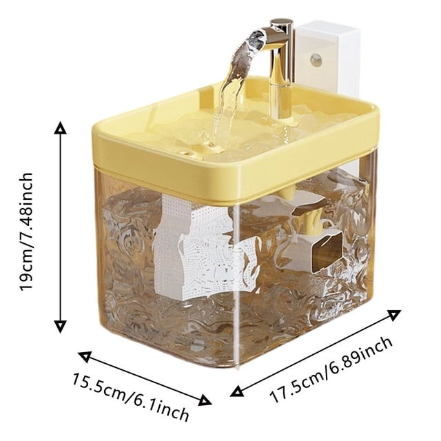 Water Triple Filter Pet Water 2025 50.72OZ/1.5L Automatic Cat Dog Quiet With LED Indicator For Cats Dogs