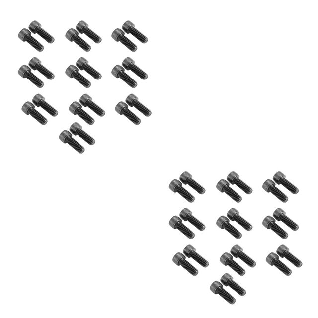 kurtrusly 20 Pièces Alliage Hexagonal Vis Lisse Culasse Vis Boulons Écrou Fixation Entretien Mécanique Réparation M8x65 2Set