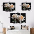 thumbnail image 4 of Designart White Modern black framed wall art, Roses framed wall Art, White Roses love expression I , Roses framed wall art decor, 32x24 inches black frame, 4 of 5