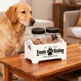 thumbnail image 1 of Durable Pet Storage Organizer Decorative Cat and Dog Food Container with Two Airtight Jars, 1 of 3