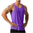 thumbnail image 1 of Timegard Shirts Chandails pour Hommes Col Rond Sans Manches Respirant Entraînement Course T - Décontractés Ajustés Camisole, 1 of 4