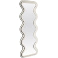 thumbnail image 1 of Kismet Velvet Mirror - Luxurious Décor, Elevate Your Reflections with Opulence (Ivory (Flat Top)), 1 of 7