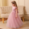 thumbnail image 4 of LOVZFMLL Jupe Princesse à Nœud pour Filles, Été, Manches Courtes, Volants, Dentelle, Col Rond, Broderie, en Maille, 4 of 5