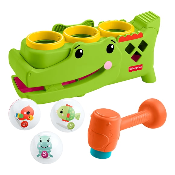 Fisher-Price-Rouligator Jeu Assis-jouet d’éveil à marteler pour bébé
