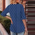 thumbnail image 4 of Wensltd Women's Summer Loose Blouses Printed Ruffled Sleeve Square Neck Top, 4 of 6