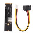 thumbnail image 2 of NGFF/M.2 à PCIE X4 Carte Montante, PH47 NGFF/M.2 à PCI-E X4 Carte d'Extension NGFF/M.2 à PCI-E Carte Adaptateur avec Indicateurs LED, pour 2260/2280 M.2 SSD Module Slot, 2 of 8