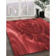 thumbnail image 3 of Ahgly Company Tapis d'Intérieur Ronds Transitionnels Rouges Lavables à la Machine, 7 Pieds Rond, 3 of 7