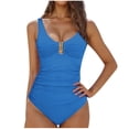 thumbnail image 1 of baikeli Maillot de Bain une Pièce pour Femme, Robe de Bain à Volants avec Découpes, Contrôle du Ventre, Col Ras du Cou, Maillot de Bain Couvrant, Tenue de Plage, Gris, m, 1 of 5