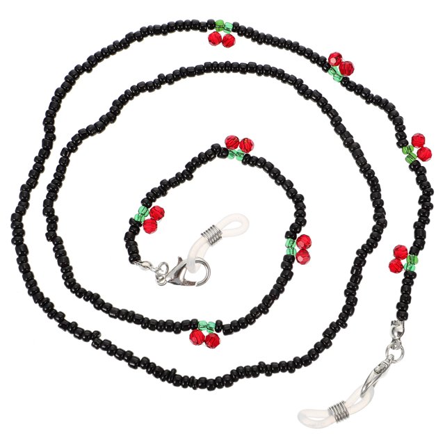 MasteelfCA 1pc Eyeglasses Hanging Chain Cherry Bead Glasses Chain Mask Beads Chain Decor