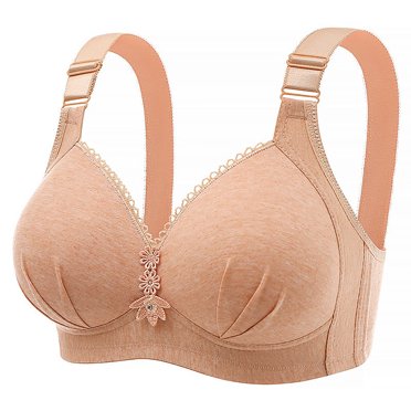 cfhntfmh Push up Bras for Women Seamless Trim Pleated Wirefree Bralettes Soft Breathable Adjustable Strap Everyday Bras