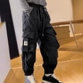 thumbnail image 2 of 2025 Pants for s Casual Size 14 Clothes High Waisted Drawstring Loose New Clothes Fit Pockets Kid Tall Fall Clothes Cargo, 2 of 8