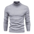 thumbnail image 1 of EGNMCR Chandail à Col Roulé pour Hommes, Chandails pour Hommes Chandail Uni à Col Montant pour Hommes Chandail à Manches Longues Ample Chandail de Base Haut Chandail Chandail à Col Roulé Hommes Chandail, 1 of 5