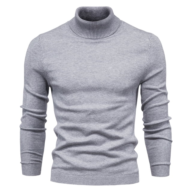 EGNMCR Chandail à Col Roulé pour Hommes, Chandails pour Hommes Chandail Uni à Col Montant pour Hommes Chandail à Manches Longues Ample Chandail de Base Haut Chandail Chandail à Col Roulé Hommes Chandail