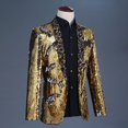 thumbnail image 3 of TIMIFIS Mens Shiny Sequin Blazer Dinner Prom Wedding One Button Suit Jacket Lapel Dress Blazer, 3 of 5