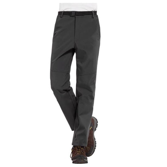 EGNMCR Men's Lightweight Pants, Cargo Pants Men, Linen Pants Men, Mens Casual Loose Fit Elastic Waist Pants Outdoor Pants Hiking Pants Thick Fall Winter Thermal Fleece Sweat Absorbent Men Pants