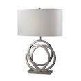 thumbnail image 1 of Dimond Lighting Lampe de Table Trinité en Nickel Poli avec Abat-Jour Blanc Pur, 1 of 1