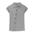 thumbnail image 3 of Birdeem Chemise Décontractée d'Été pour Femme, Ample, à Boutons, en Coton et Lin, Col Montant, 3 of 7