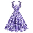 thumbnail image 2 of Ovzne Robes pour Femmes 2025 Robe Femme Robe Parent-Enfant Style Floral Nœud Robe Camisole Robe Imprimée Liquidation, 2 of 7