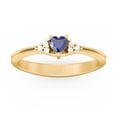 thumbnail image 2 of Birthstone Heart Ring with Shoulder Accents - Blue Sapphire (September), 2 of 4