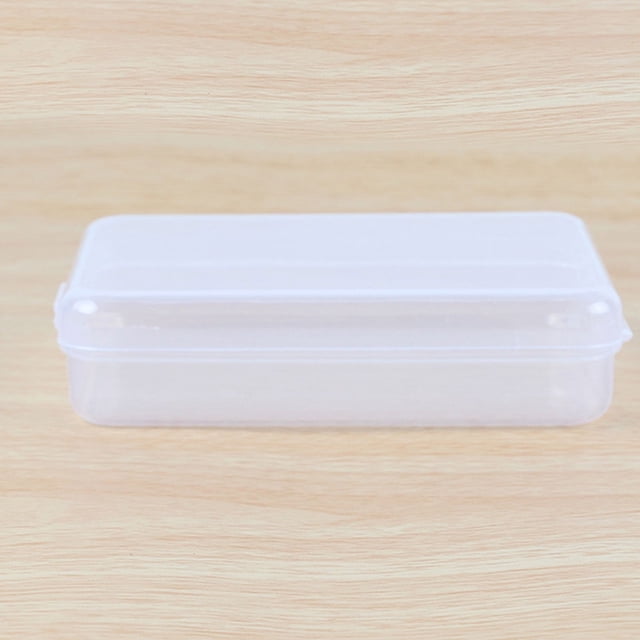 Rectangular Plastic Transparent Box, with Cover for Storage, Clear Plastic Storage Box with Lid, Small Flat Container for Teaching Equipment and Experiment Organization, Kingtowag