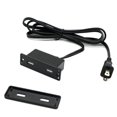 thumbnail image 2 of Powered USB Hub Socket Recessed USB Power Strip Outlet with Power Supply 2 USB Ports 2.1A Mounted into Bed Desk Table Sofa Black, 2 of 6