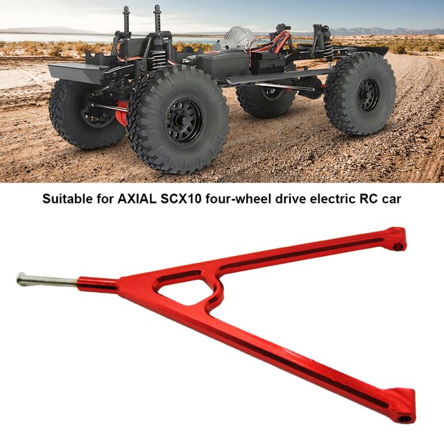 maskred Front Trigon Support Bar For AXIAL SCX10 Adventures Premium Aluminium Alloy Front Trigon Support Bar For AXIAL black 1Set