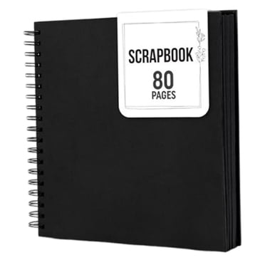 KLKCMS Scrapbook Photo Album Scrapbook Album Gift Birthday Travel Craft Project Writing Wedding Anniversary Memory Books Thick Paper Black