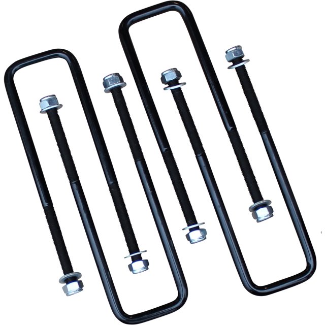 Freedom OffRoad 4 pcs Square U Bolts for 2.5” Wide Leaf Springs 12” Long