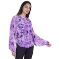 thumbnail image 3 of Moomaya Chemise Boutonnée Imprimée pour Femme Col Mandarin Manches Longues Haut d'Été, 3 of 7