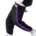 thumbnail image 4 of Adult Men Tear Away Joggers Pants Basketball Pant Split Snap Button Gym Jogging Pants Trousers, 4 of 8