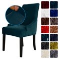 thumbnail image 1 of Amdohai Chair Cover Velvet Chair Slipcovers Removable Washable Soft Dining Chair Protector Cover Jasper, 1 of 8