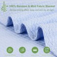 thumbnail image 4 of PiccoCasa Cooling Blanket Viscose from Bamboo Breathable Light Blue Queen, 4 of 7