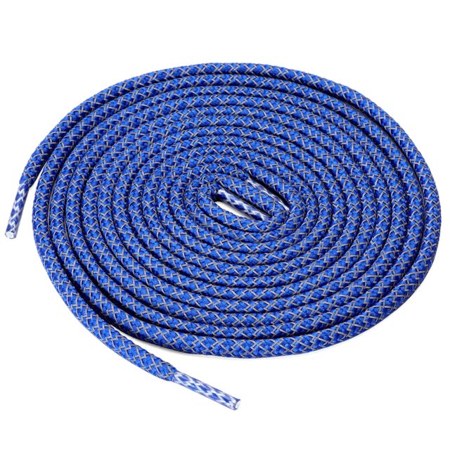 INSPIRE CHIC 2 Paires Lacets Ronds Élastiques Unisexes Réfléchissants pour Espadrilles en Bleu royal, Mesurant 120 cm (47.2 Pouces) de Longueur. Faits d'Un Tissu polyester durable avec un Motif Uni et Réfléchissant, Convenant à Toutes les Saisons et Idéal pour Espadrilles. Parfaits pour l'Entretien des Chaussures et les Accessoires. l'Emballage Comprend 2 Paires (4 Pcs).