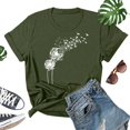 thumbnail image 3 of T-Shirt à Manches Courtes Femmes de Couleur Unie Imprimer T-Shirt à Manches Courtes Col Uni, 3 of 6
