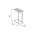 thumbnail image 4 of Safdie & Co. Table d'Appoint en Forme de C, Plateau en Bois Récupéré Marron et Base en Métal Noir, 4 of 4