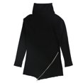 thumbnail image 1 of bar III Womens Zipper Tunic Sweater, Black, Small, 1 of 5