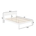 thumbnail image 4 of AFI Boston Solid Wood Full Size Modern Platform Bed in White, 4 of 6