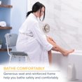 thumbnail image 3 of Designer  Deluxe Bath Bench with Back  Grey |  Clamp-On Tub Rail, 3 of 7