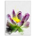 thumbnail image 2 of Lotus Flower Sketch Watercolor - Floral Canvas Art Print, 2 of 3