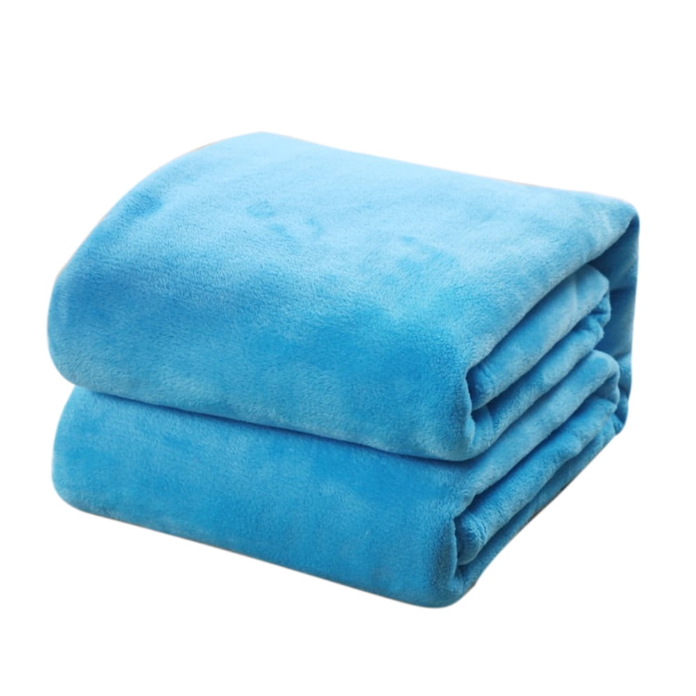 Ynlkorvg Weighted Blanket Clearance, Super Soft Warm Solid Warm Micro Plush Fleece Blanket Throw Rug Sofa Bedding Home Essentials Sky Blue